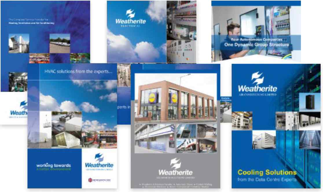 Weatherite Group brochure covers